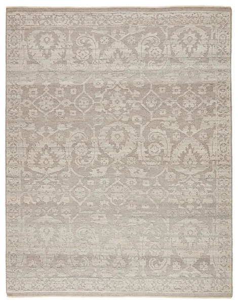 Product Image 2 for Ayres Hand-Knotted Floral Taupe/ Gray Rug from Jaipur 