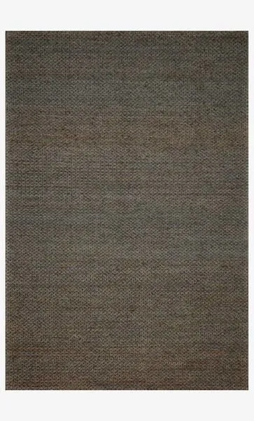 Hand-woven Lily Blue Rug with subtle earthy brown and grey tones and intricate textured weave
