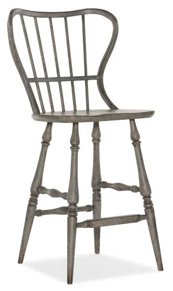 Product Image 1 for Ciao Bella Spindle Back Speckled Gray Bar Stool from Hooker Furniture