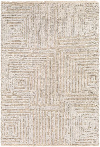 Product Image 1 for Lora Hand-Knotted Cream / Light Beige Rug - 9' x 12' from Surya