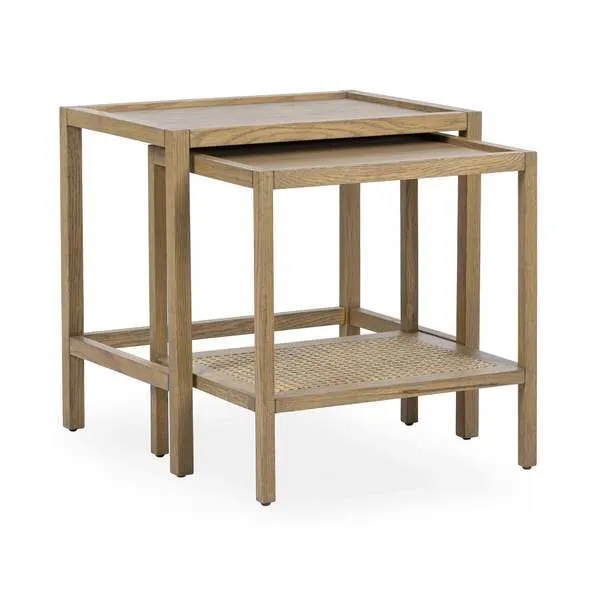 Product Image 1 for Devin Oak Wood Nesting End Table from Classic Home