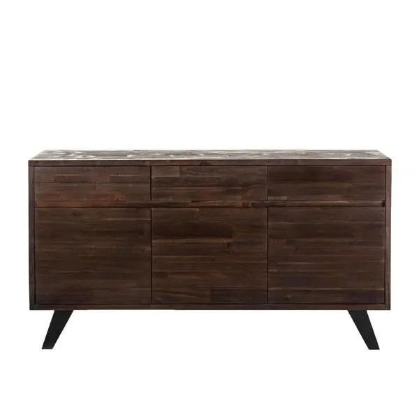 Product Image 2 for Bruges 60 Inch Acacia Wood Sideboard In Dark Brown Finish from World Interiors