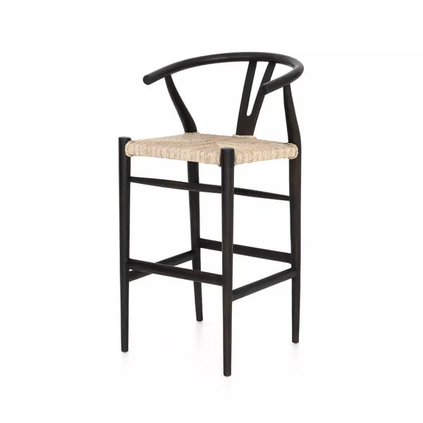 Product Image 3 for Muestra Teak Black Bar Stool from Four Hands