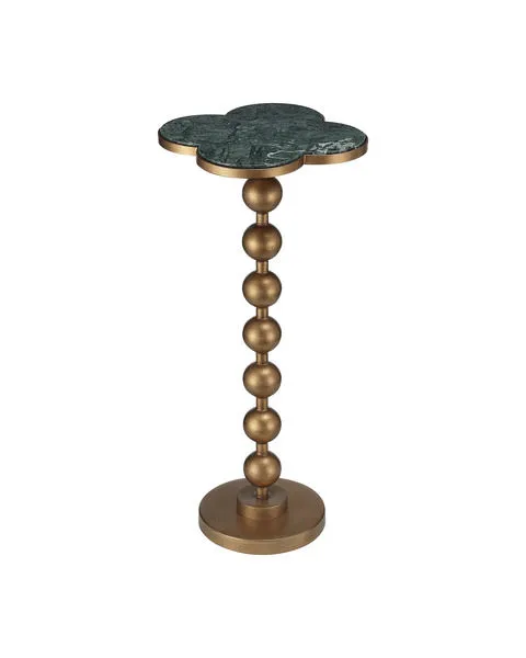Product Image 1 for Quatrefoil Green Accent Table from Currey & Company