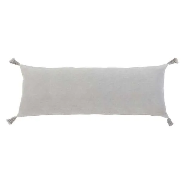 Product Image 1 for Bianca 14" x 40" Cotton Decorative Body Pillow with Insert - Light Grey from Pom Pom at Home