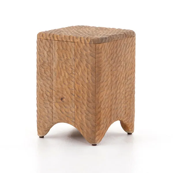 Product Image 4 for Atrumed Stool Carved Mahogany from Four Hands