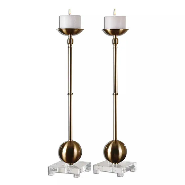 Product Image 1 for Uttermost Laton Brass Candleholders S/2 from Uttermost