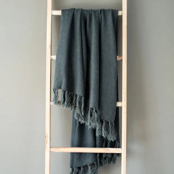Product Image 2 for Washed Linen Throw, Indigo from Park Hill Collection