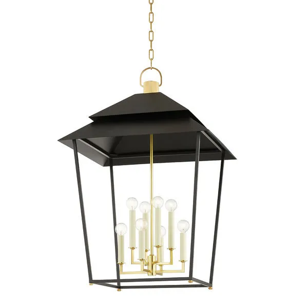 Product Image 1 for Natick 8-Light Lantern - Aged Brass from Hudson Valley