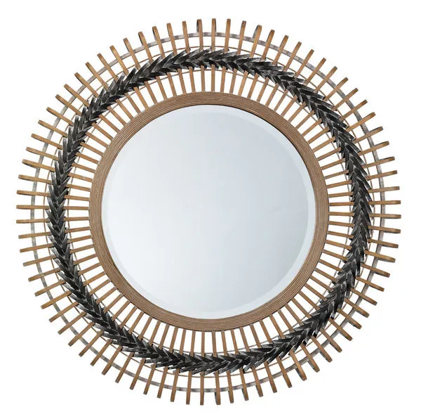 Product Image 1 for Grove Braided Mirror in Grey & Natural Bamboo from Jamie Young