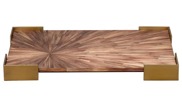 Product Image 1 for Palm Marquetry Tray from Jamie Young