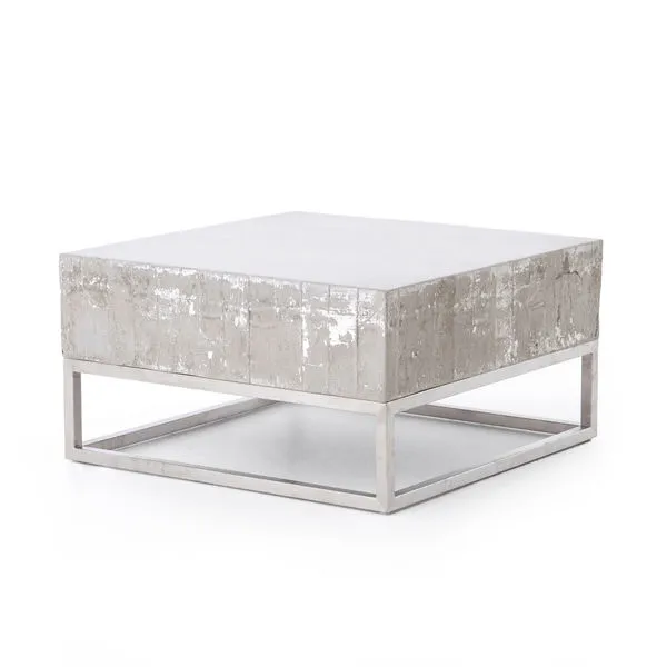 Product Image 3 for Concrete And Chrome Coffee Table from Four Hands