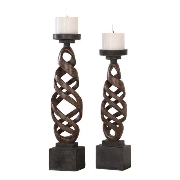 Product Image 1 for Uttermost Abrose Rust Candleholders S/2 from Uttermost