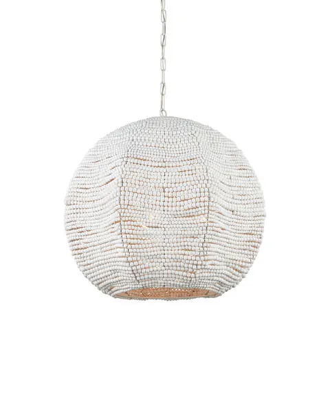 Product Image 1 for Octavia Large White Pendant from Currey & Company