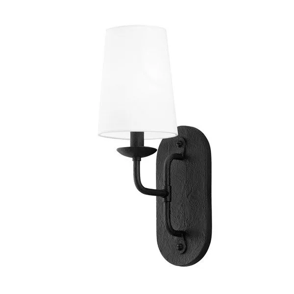 Product Image 1 for Moe Steel 1-Light Wall Sconce - Black Iron from Troy Lighting