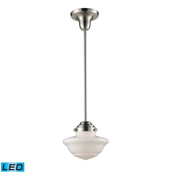 Product Image 1 for Schoolhouse 1 Light Pendant In Satin Nickel from Elk Lighting