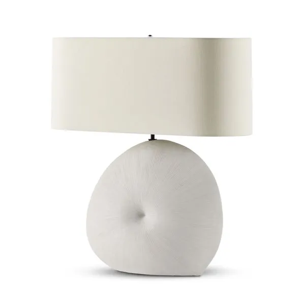 Product Image 1 for Busaba Ceramic Table Lamp - Textured Matte White Ceramic from Four Hands