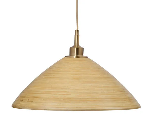 Product Image 1 for Spun 1-Light Natural Bamboo Pendant from Jamie Young