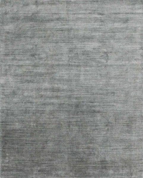 Subtle gray Elliot Granite Rug with fine, irregular woven texture blending viscose bamboo and wool fibers