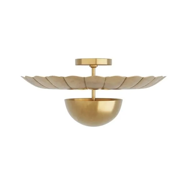 Product Image 1 for Teresa Antique Gold Brass Flush Mount from Arteriors