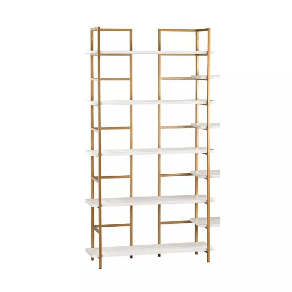 Product Image 1 for White And Gold Shelving Unit from Elk Home