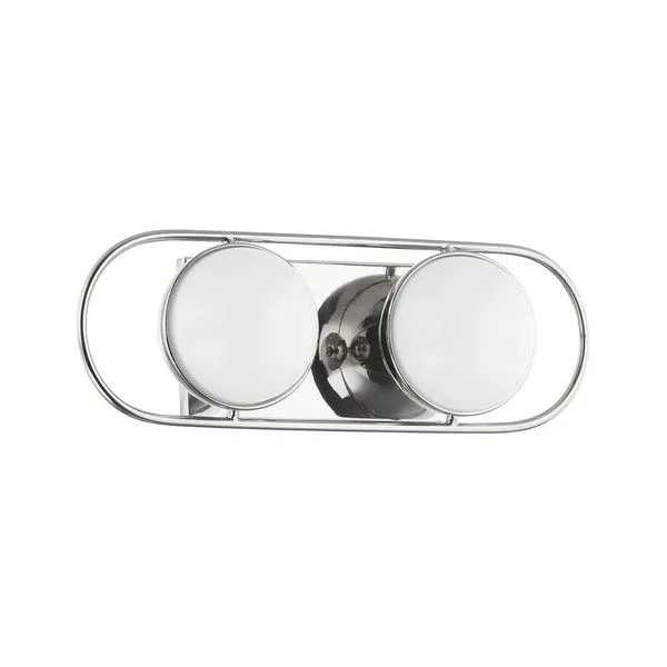 Product Image 1 for Amy 2-Light Modern Curved Polished Nickel Bath Sconce from Mitzi