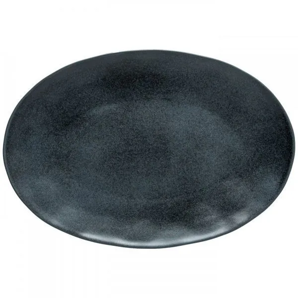 Product Image 1 for Livia Large Ceramic Stoneware Oval Platter - Matte Black from Costa Nova