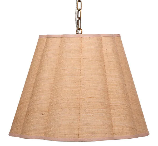 Product Image 1 for Scalloped 1-Light Raffia Pendant from Jamie Young