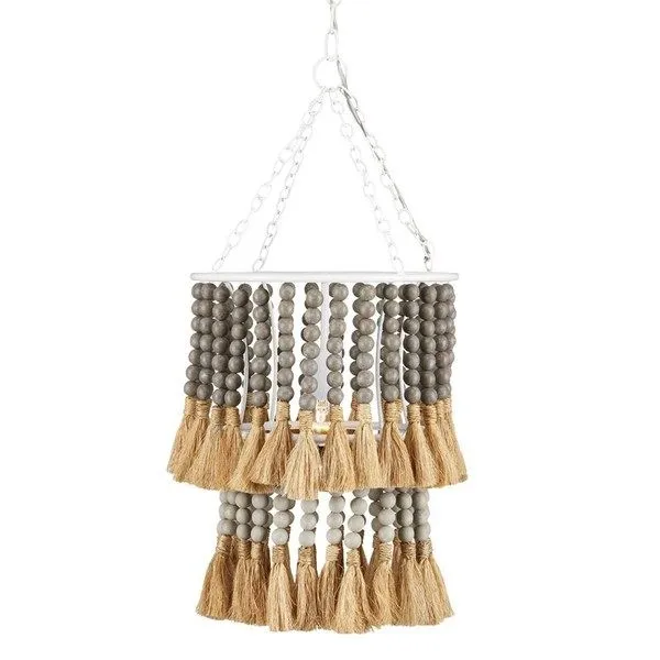 Product Image 1 for St. Barts Taupe Pendant from Currey & Company