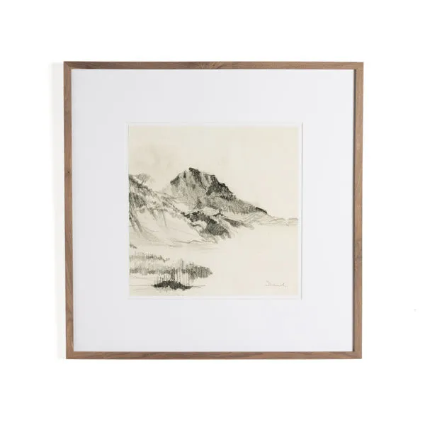 Product Image 1 for Land Sketch 2 Framed Charcoal-Inspired Drawing by Dan Hobday from Four Hands