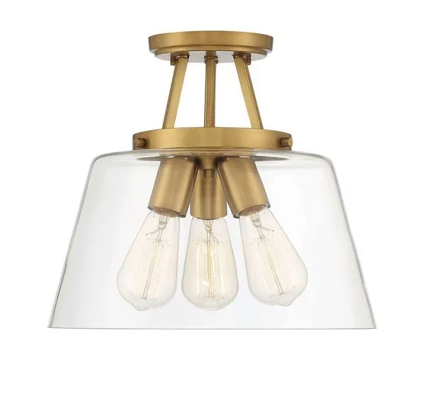 Product Image 3 for Calhoun 3 Light Semi Flush Mount from Savoy House