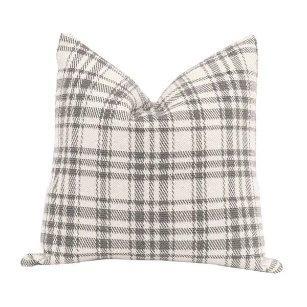 Product Image 1 for Essential Gray & White Plaid Accent Pillow, Set of 2 from Essentials for Living