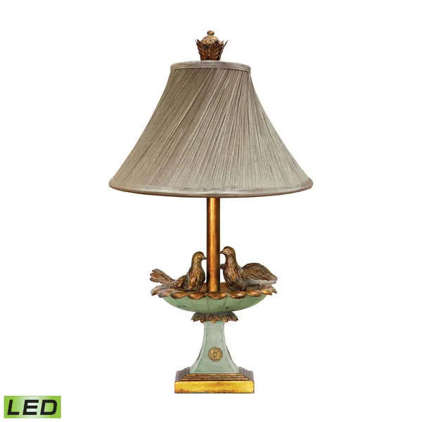 Product Image 1 for Love Birds In Bath 1 Light Table Lamp In Gold Leaf And Grantsmoth Green from Elk Home