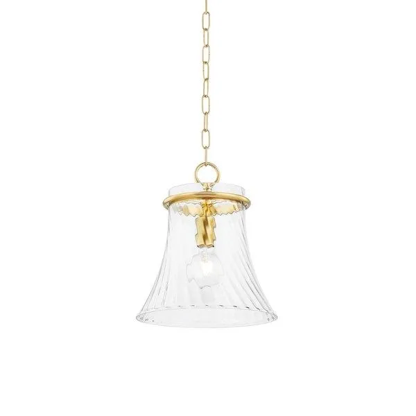 Product Image 1 for Cantana 1-Light Modern Aged Brass Small Bell Pendant from Mitzi