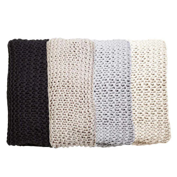 Product Image 1 for Finn Chunky Hand-Knit Throw Blanket - Antique White from Pom Pom at Home