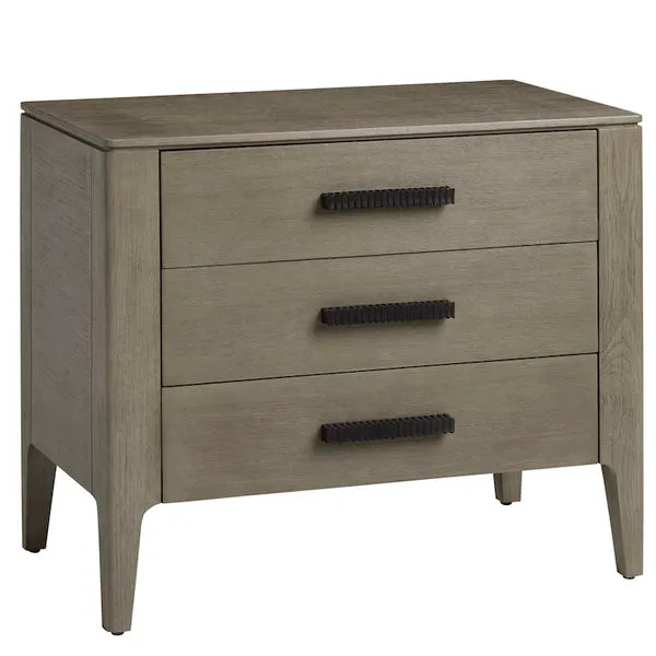 Product Image 1 for Malibu Grey Latte Three Drawer Oak Nightstand from Alder & Tweed