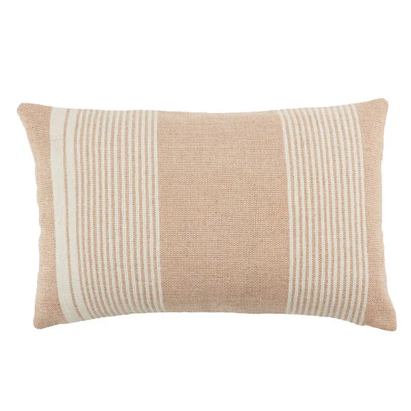Product Image 3 for Carinda Indoor/ Outdoor Tan/ Ivory Striped Lumbar Pillow from Jaipur 