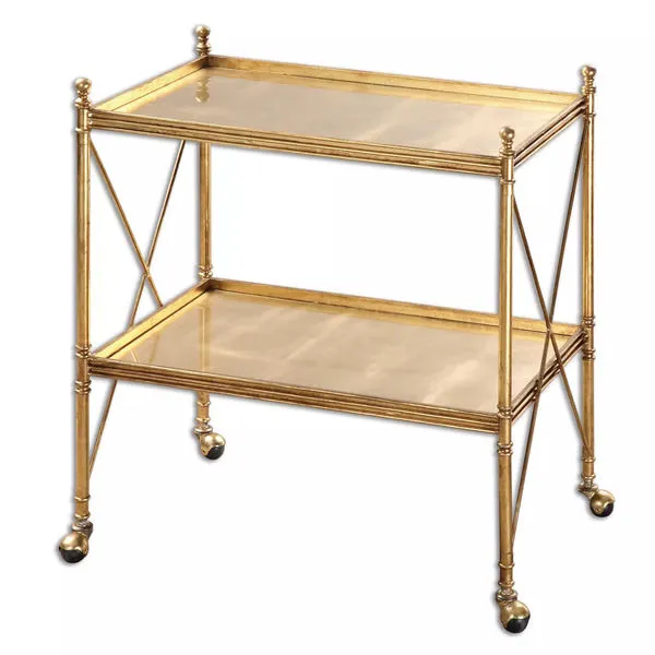 Product Image 2 for Uttermost Amaranto Gold Serving Cart from Uttermost
