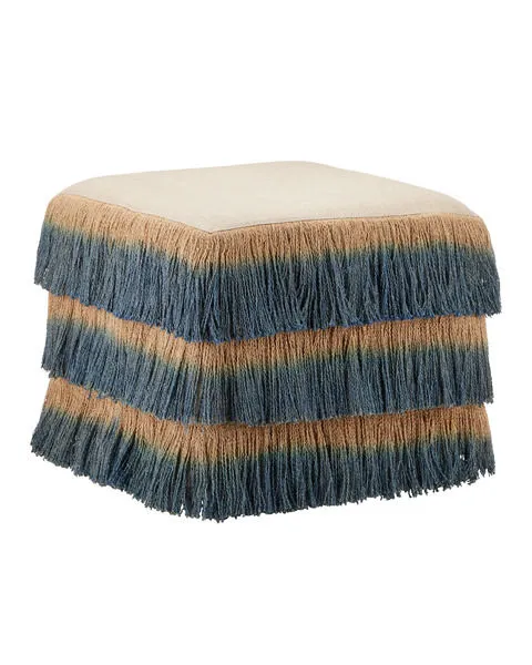 Product Image 1 for Jute Fringe Ottoman from Currey & Company