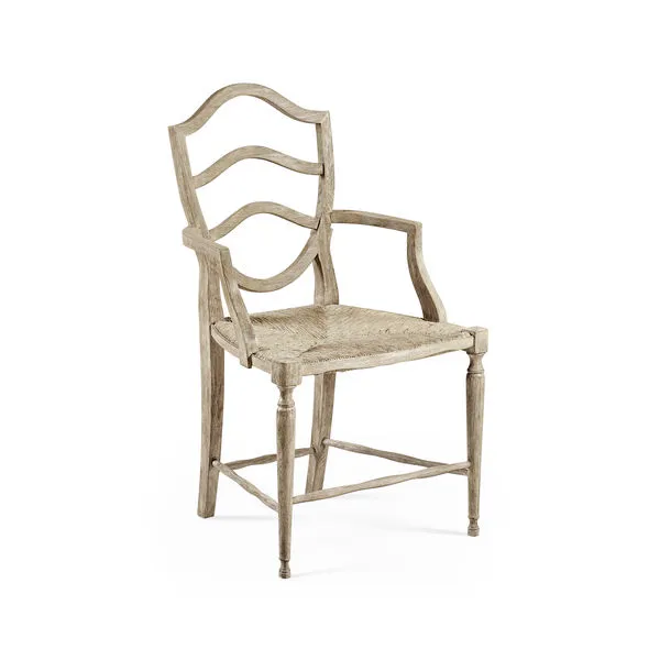 Product Image 1 for Bodiam Grey Oak Arm Chair Set of 2 from Johnathan Charles