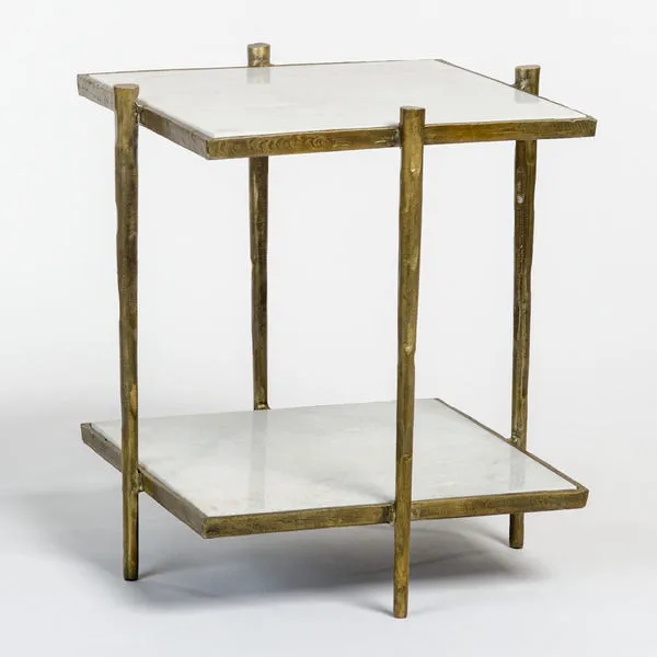 Product Image 1 for Ren Brass Aluminum End Table from Alder & Tweed