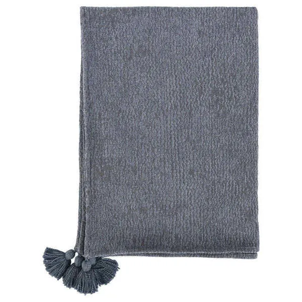 Product Image 1 for Misty 100% Cotton 50"x70" Throw Blanket Blanket in Blue from Classic Home Furnishings