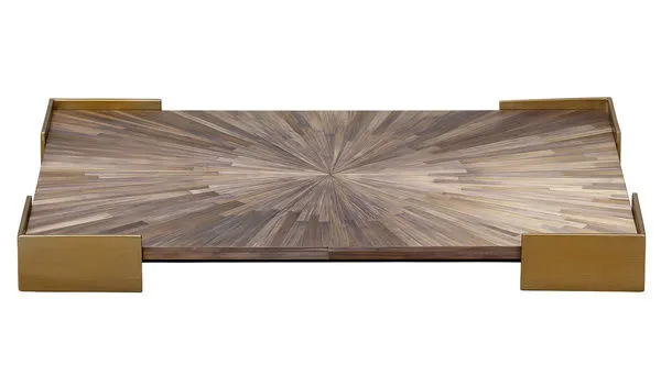 Product Image 1 for Palm Marquetry Tray from Jamie Young