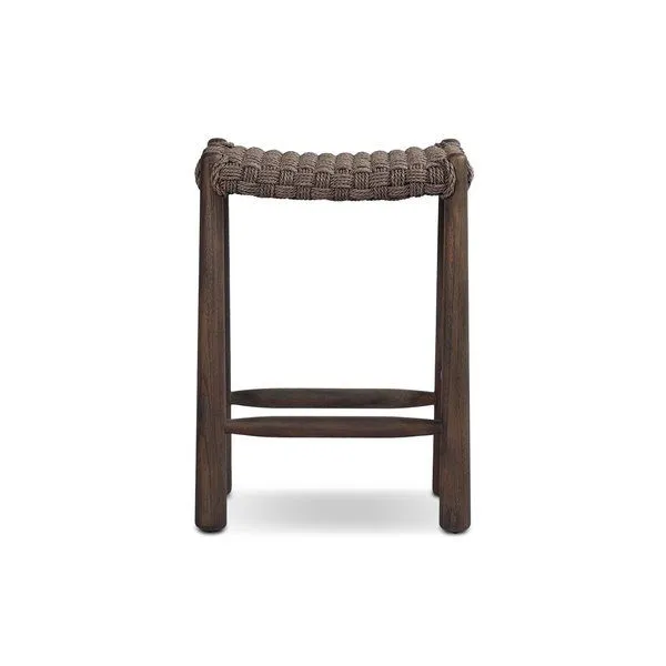 Product Image 1 for Savio Outdoor Bar + Counter Stool - Dark Textured Woven from Four Hands
