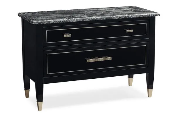 Product Image 1 for Black Marble Modern En Vogue Nightstand from Caracole