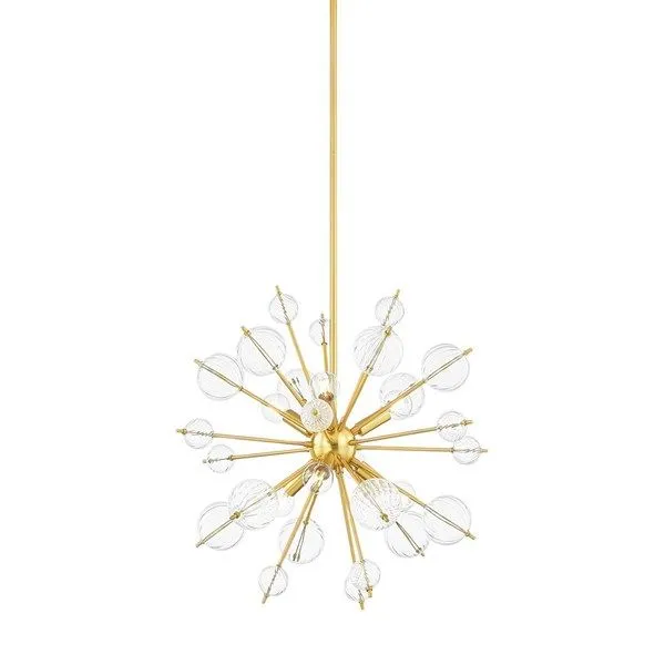 Product Image 1 for Linnea 6-Light Modern Decorative Aged Brass Chandelier from Mitzi