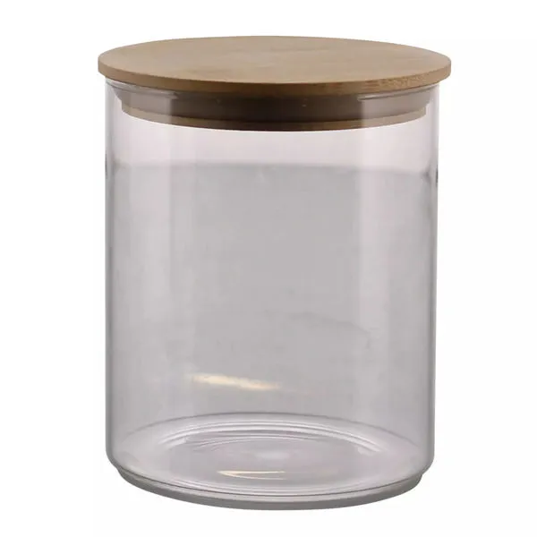 Product Image 3 for Finn Canister - Glass with Wood Lid from Homart