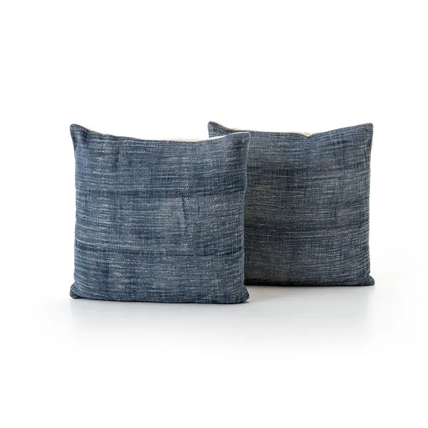 Product Image 3 for Faded Blue Haze Pillow, Set Of 2 20x24" from Four Hands