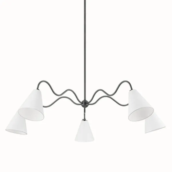 Product Image 4 for Onda 5-Light Chandelier from Mitzi