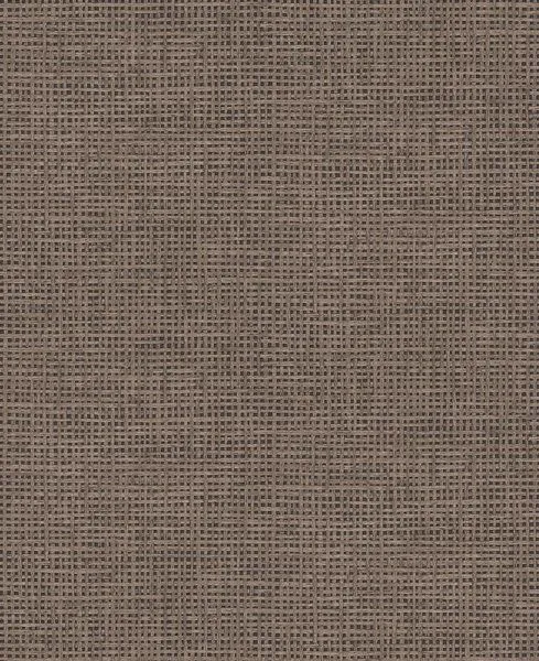 Rustic Weft Wallpaper in Glastonbury with woven texture and earthy brown tones emulating fibre effect